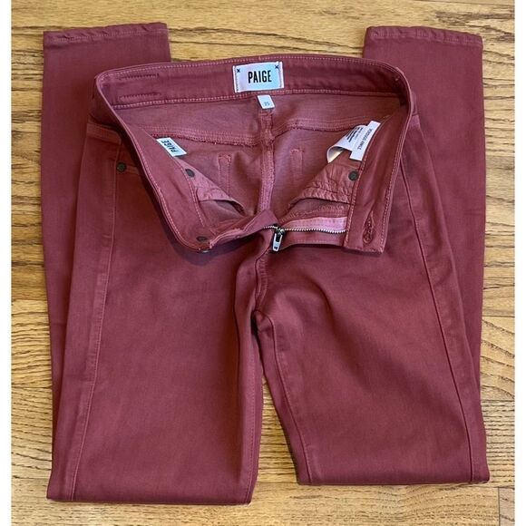 PAIGE Verdugo Ankle Low Rise Skinny Jeans Orange Size 25 - Picture 3 of 11
